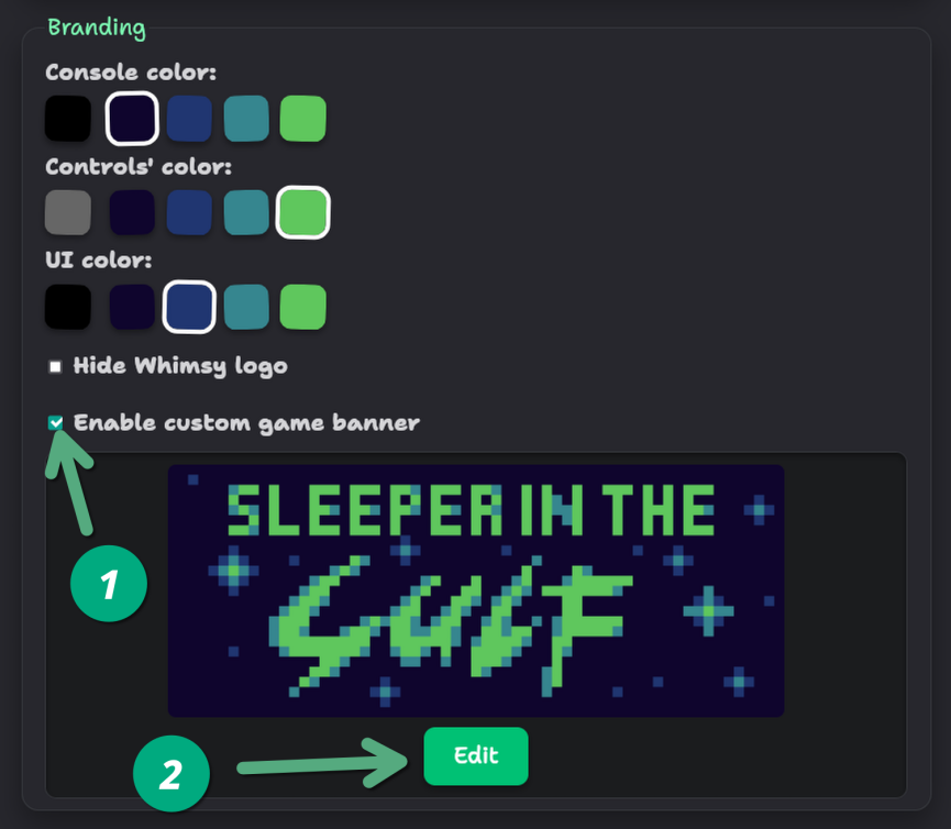 Image that shows how branding colors get mapped to game UI